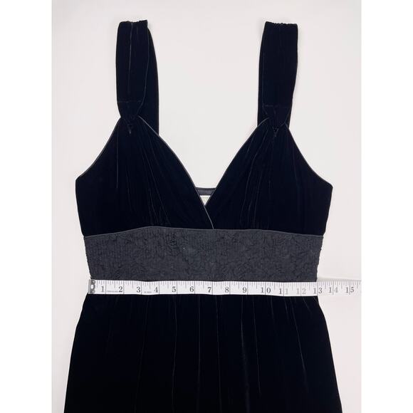 To The Max Black Velvet Lace Trim Cocktail Dress Size 4 Small - Picture 10 of 12